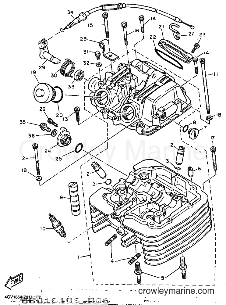 1999 Dirt Bike TT600R - TT600R (5CH2) [010] - CYLINDER HEAD