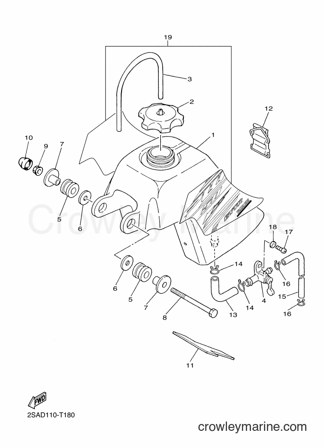 2018 Dirt Bike PW50 - PW50 (2SAE) [010] - FUEL TANK