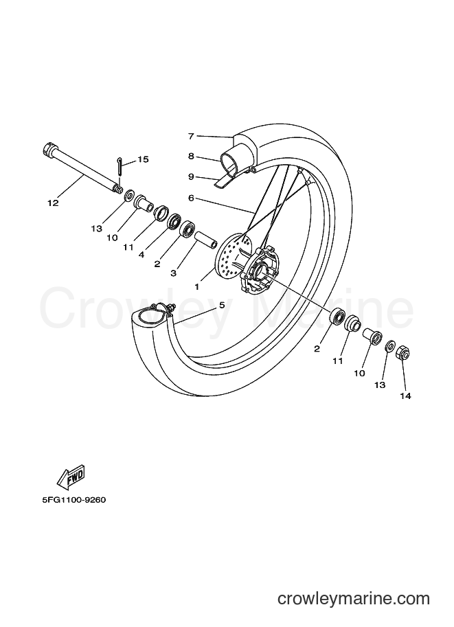 2003 Dirt Bike TT-R225 - TT-R225 (5FGF) [010] - FRONT WHEEL