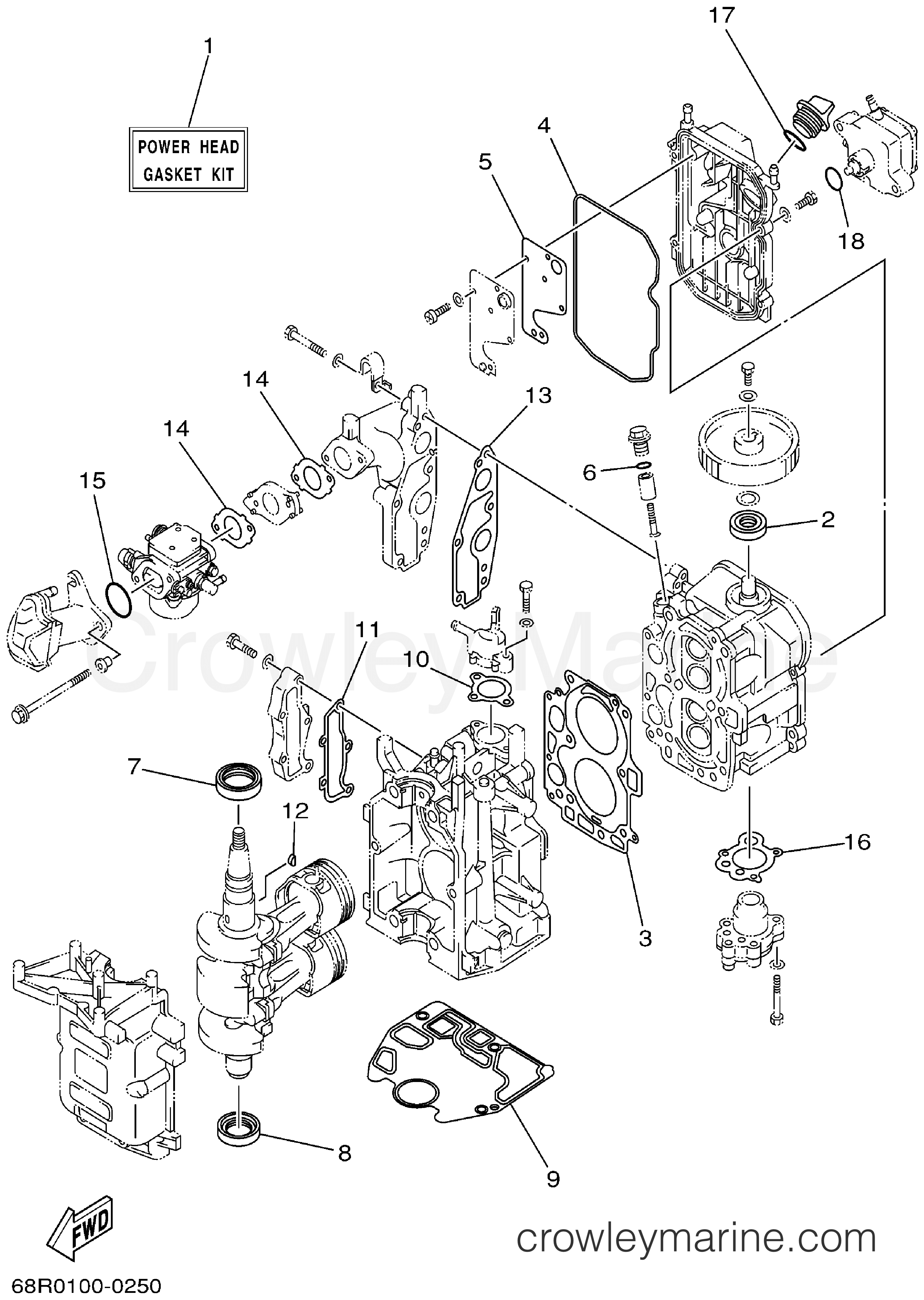 Yamaha Motors F8MSHA - REPAIR KIT 1
