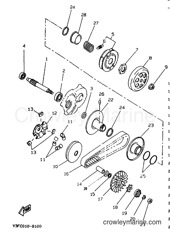 1992 Scooter CW50 - CW50 (3VL2) [999] - CLUTCH