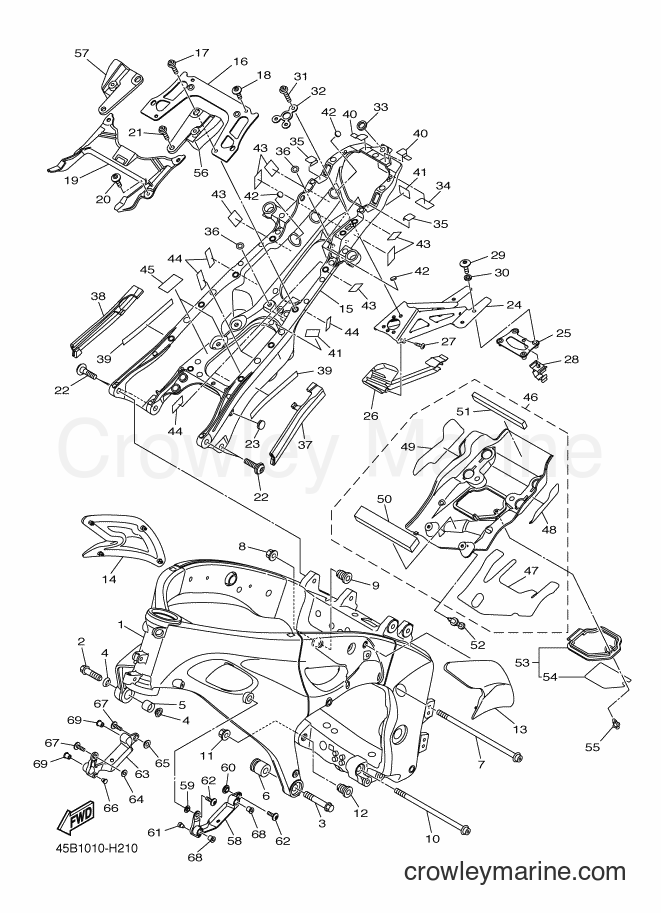 2011 Sport Bike YZF-R1 - YZF-R1 (45B2) [010] - FRAME