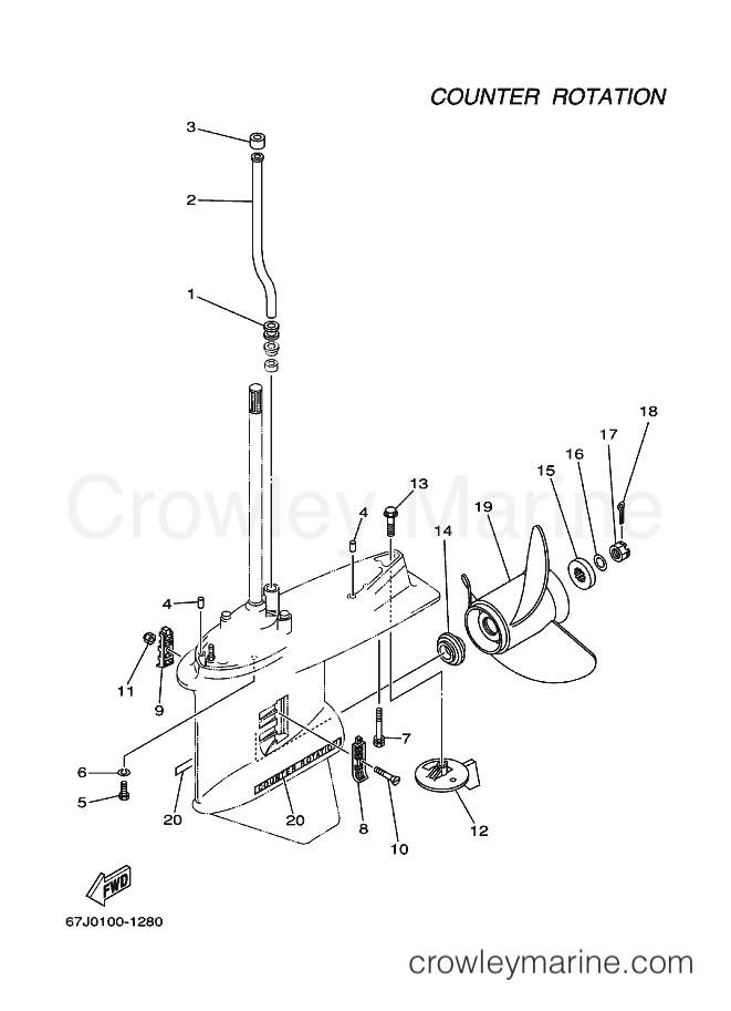 Yamaha Motors L200F (64H0) [020] - LOWER CASING & DRIVE 4