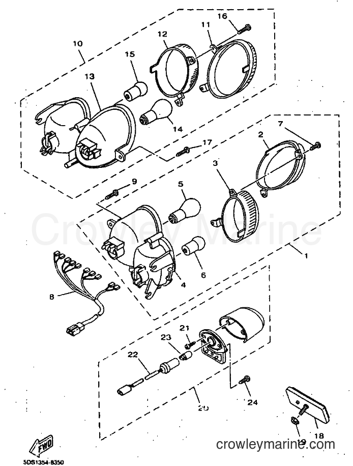 1999 Scooter YP125E - YP125E (5DS5) [010] - TAILLIGHT
