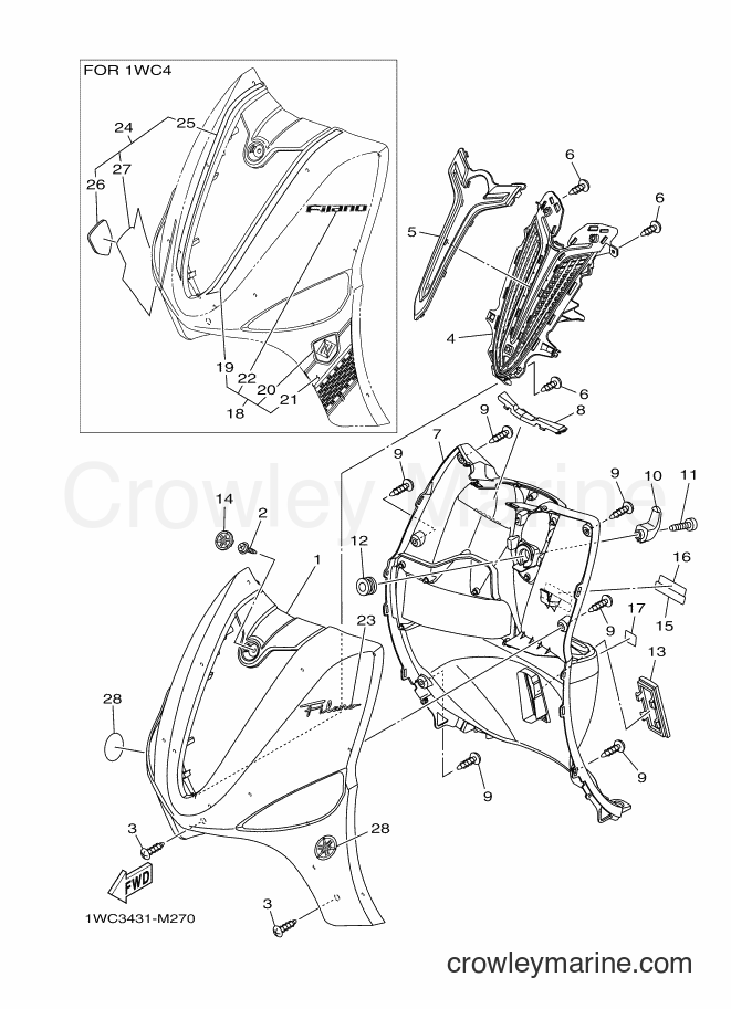 2013 Scooter XC115S - XC115S (1WC3) [010] - LEG SHIELD