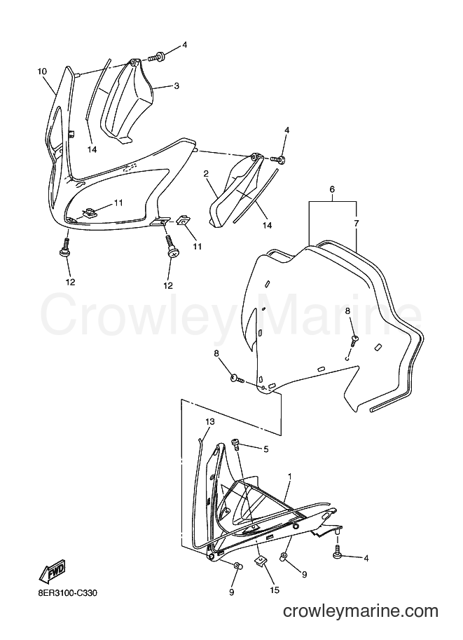 Yamaha Motors RX10RS (8EW3) [020] - WINDSHIELD
