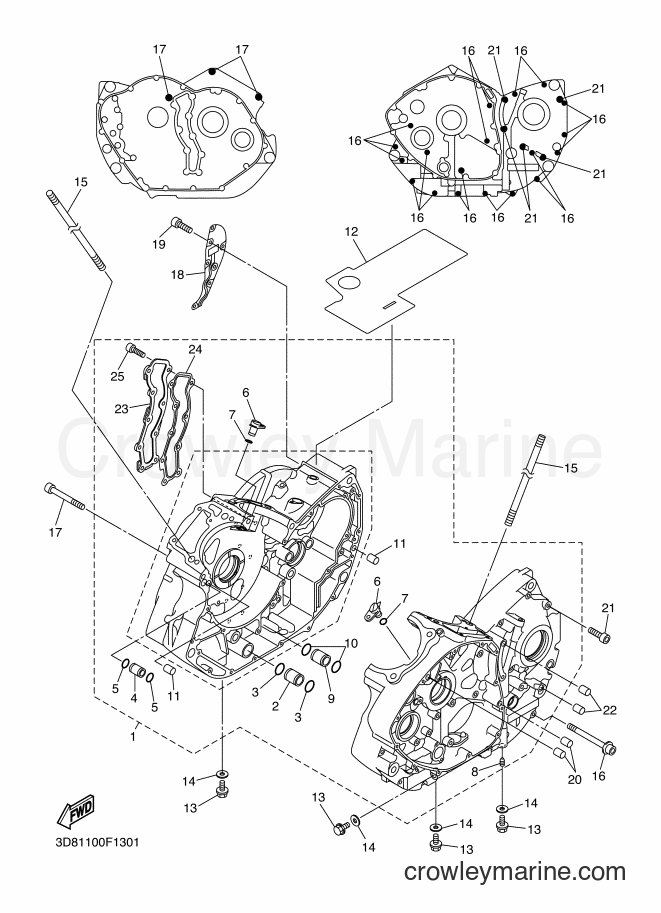 Yamaha Motors XVS1300A (11C1) [030] - CRANKCASE