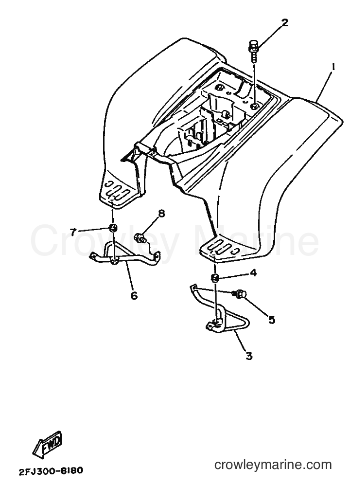 1988 ATV YFM80U - YFM80U (2FJ0) [045] - REAR FENDER