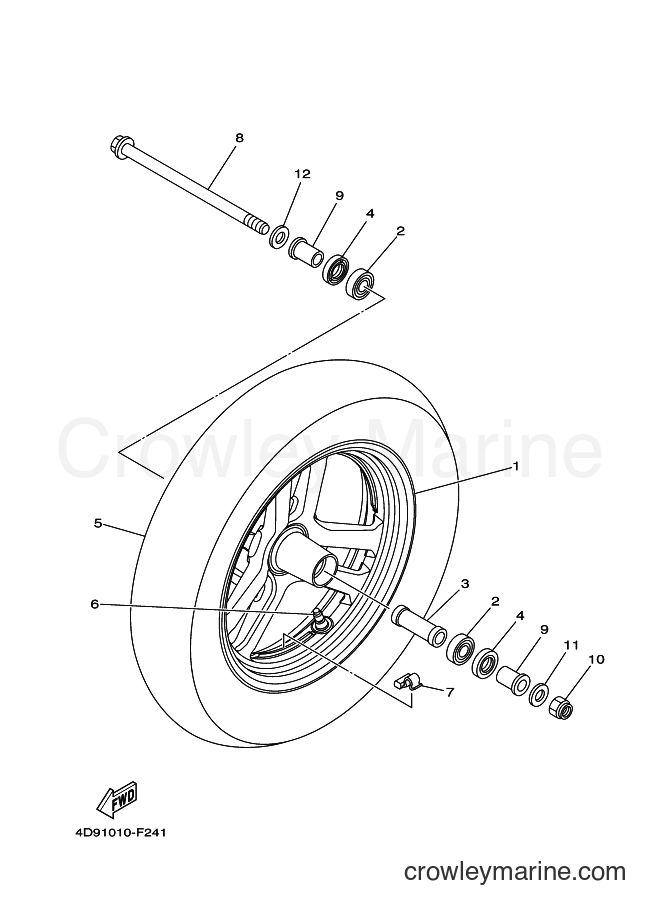 Yamaha Motors YP250 (4D96) [010] - FRONT WHEEL