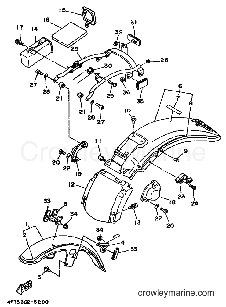 1995 Cruiser XV500S - XV500S (4FT6) [999] - FENDER
