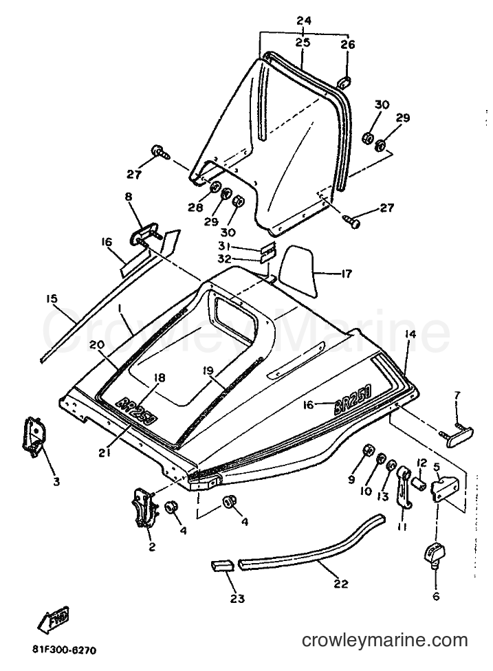 1996 Snowmobile BR250 - BR250 (81F) [999] - SHROUD & WINDSHIELD