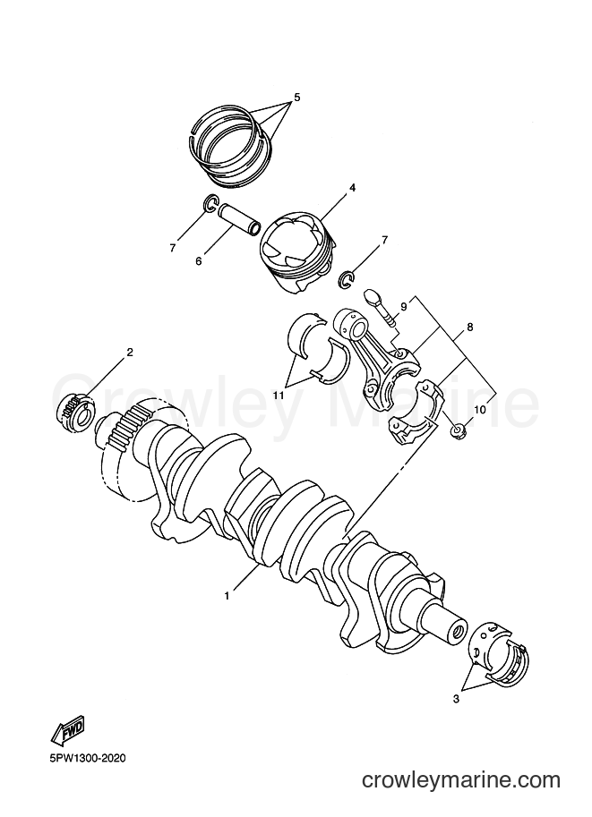 2002 Sport Bike YZF-R1 - YZF-R1 (5PW1) [080] - CRANKSHAFT & PISTON