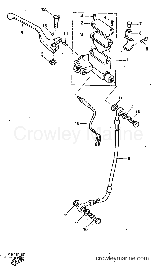 1997 Scooter DT50R - DT50R (5EC1) [999] - FRONT MASTER CYLINDER