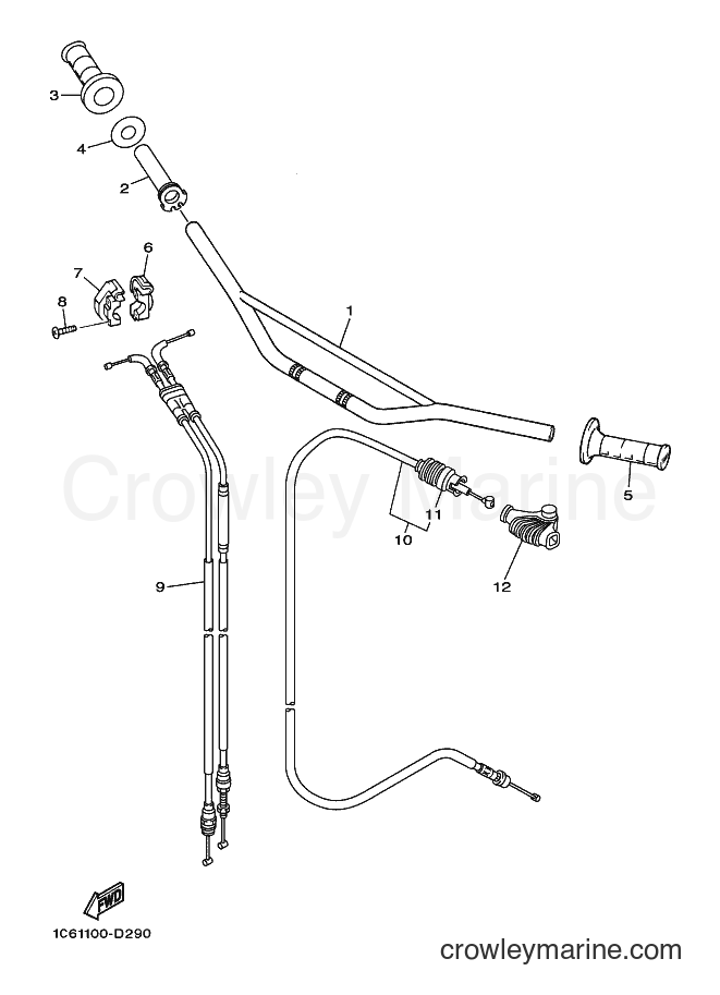 2006 Dirt Bike TT-R230 - TT-R230 (1C65) [010] - STEERING HANDLE & CABLE
