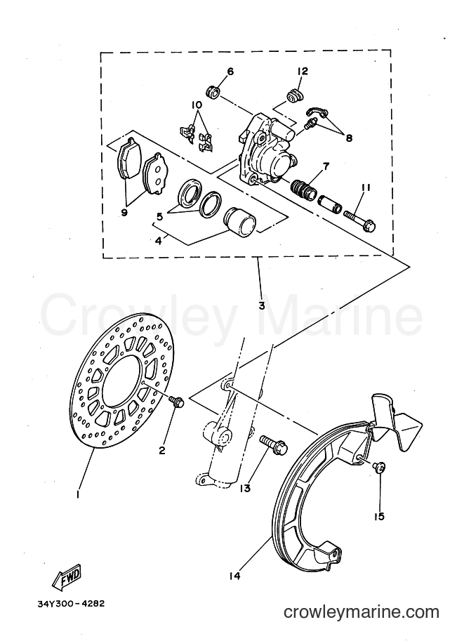 1987 Dirt Bike DT125 - DT125 (35A) [999] - FRONT BRAKE CALIPER
