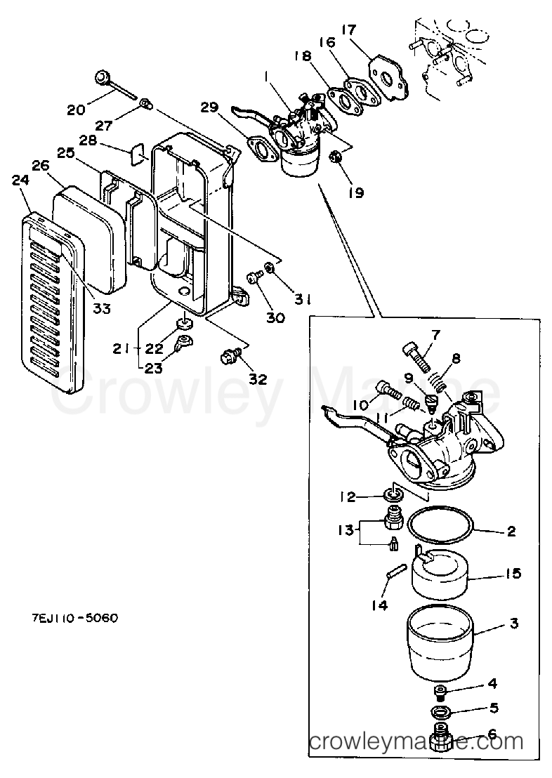 Yamaha Motors EC2800 - INTAKE CARBURETOR EC2000