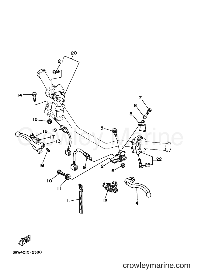 2000 Dirt Bike XT225 - XT225 (4BEU) [010] - HANDLE SWITCH. LEVER
