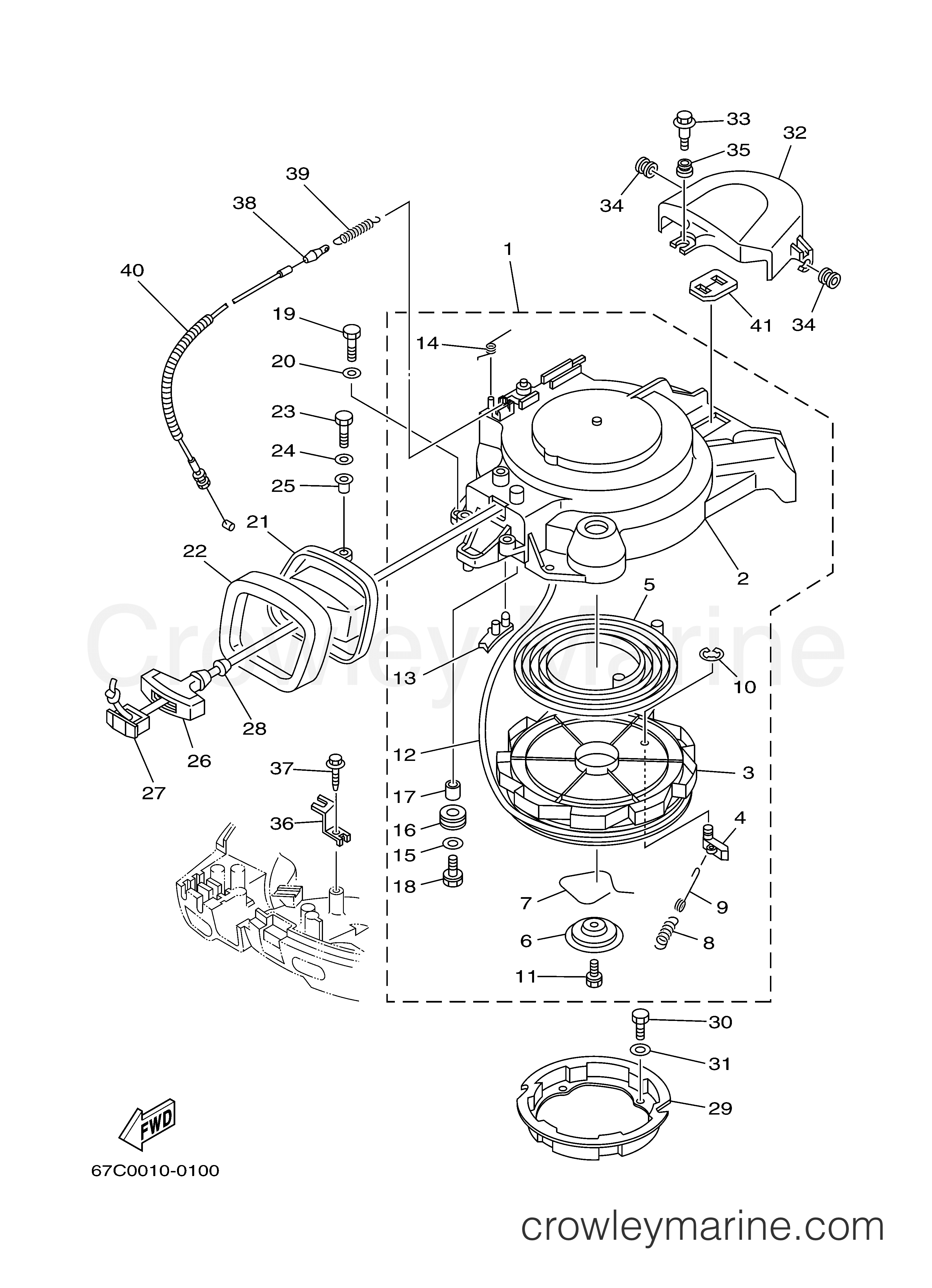 Yamaha Motors F40MLHZ - STARTER FOR MH