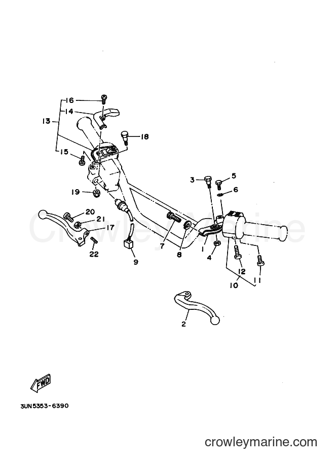 1996 Scooter DT50LC - DT50LC (3UN5) [010] - HANDLE SWITCH & LEVER