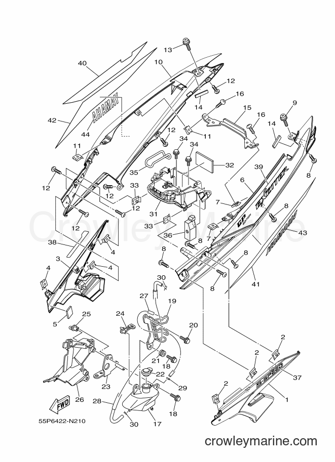 2014 Scooter T135HC - T135HC (55P6) [010] - SIDE COVER