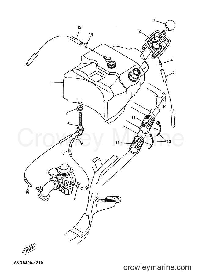 2002 Scooter YP125E - YP125E (5NR8) [010] - FUEL TANK