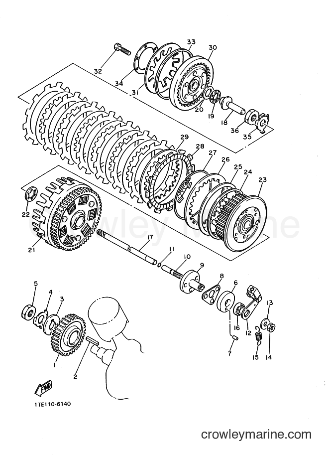 1997 Cruiser XV1100 - XV1100 (3EF8) [010] - CLUTCH