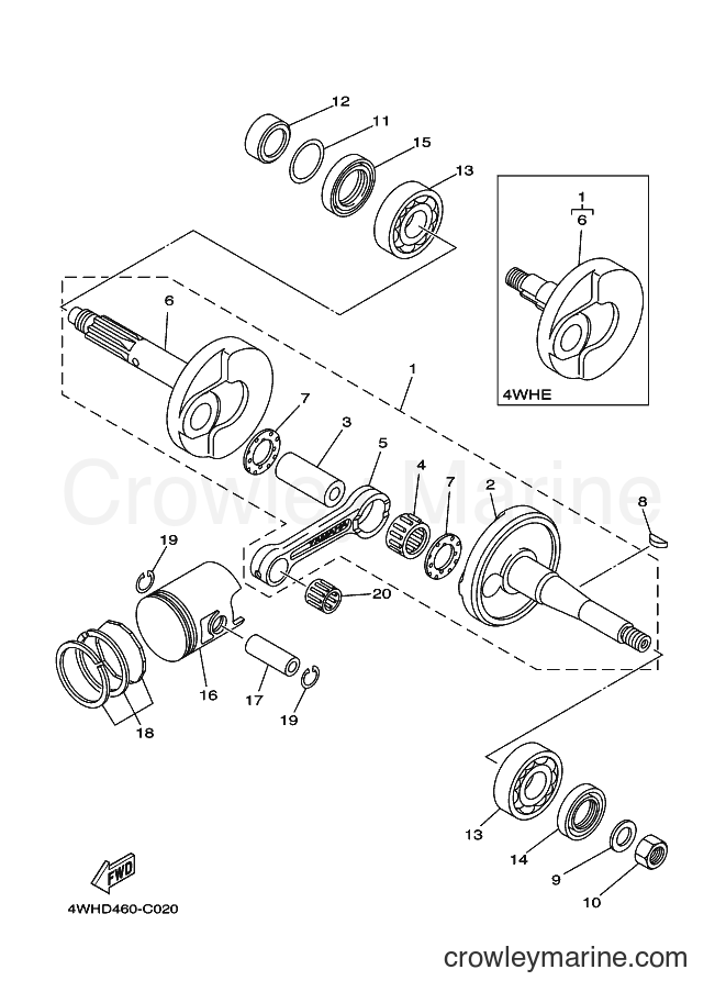 2004 Street Bike V110E - V110E (4WHE) [010] - CRANKSHAFT & PISTON