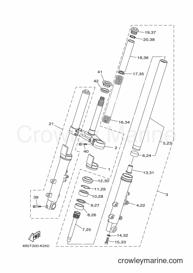 Yamaha Motors XP500 (59CM) [060] - FRONT FORK