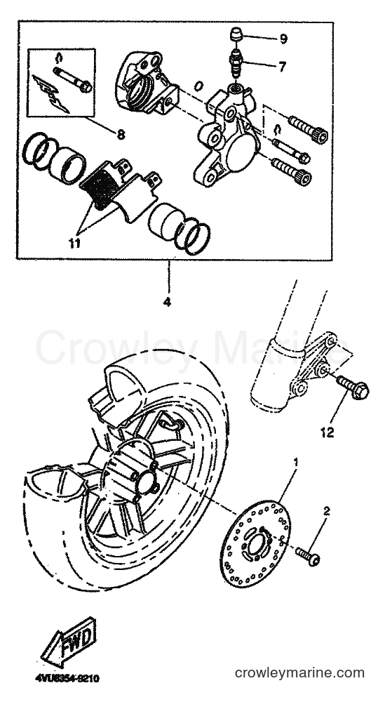 1999 Scooter CW50 - CW50 (4VVP) [010] - FRONT BRAKE CALIPER