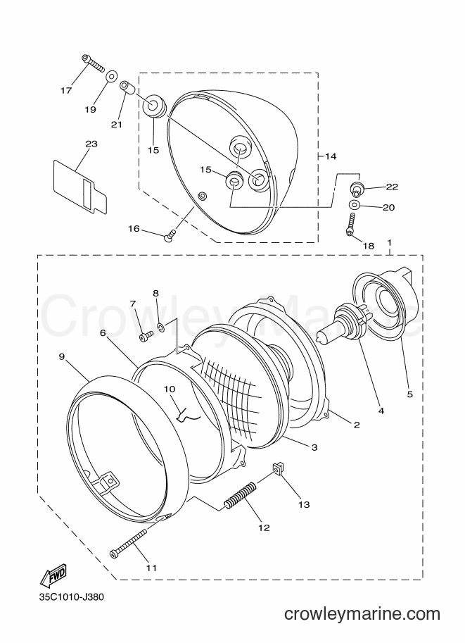 Yamaha Motors XVS400C (35CD) [010] - HEADLIGHT