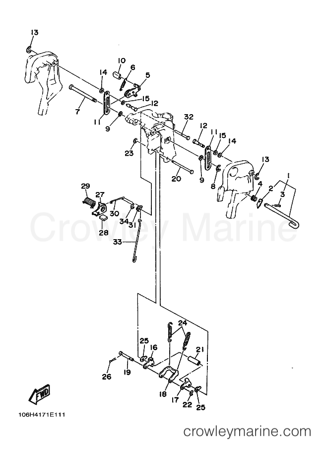 Yamaha Motors 40H (6H4) [030] - BRACKET 2