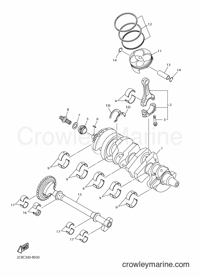 2017 Sport Bike YZF-R1M - YZF-R1M (2KSF) [060] - CRANKSHAFT & PISTON