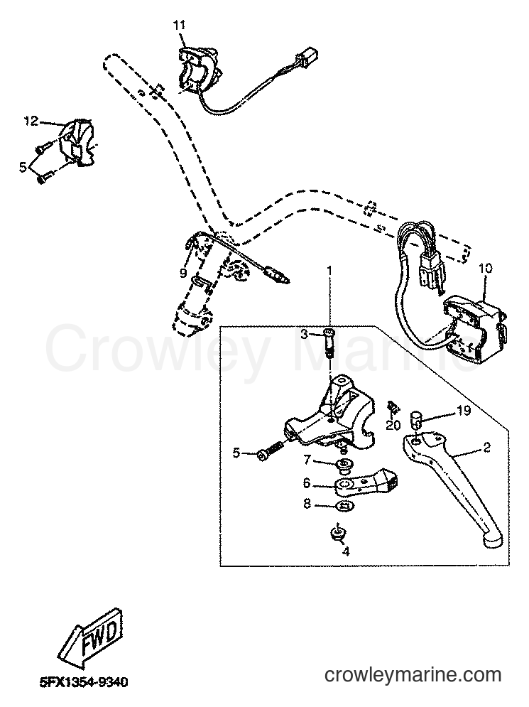 1999 Scooter CW50RS - CW50RS (5FX9) [999] - HANDLE SWITCH & LEVER
