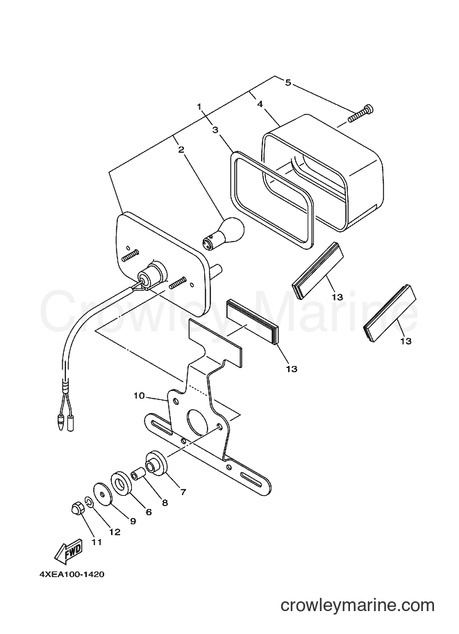 2001 ATV YFM250 - YFM250 (4XEC) [010] - TAILLIGHT 2