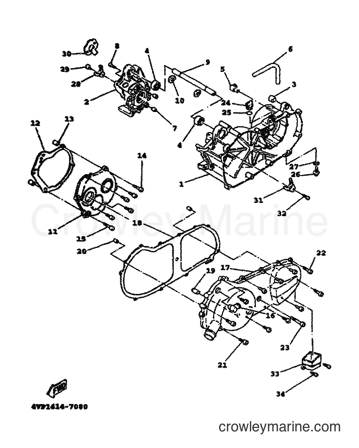 2000 Scooter YW100T - YW100T (5JY2) [010] - CRANKCASE