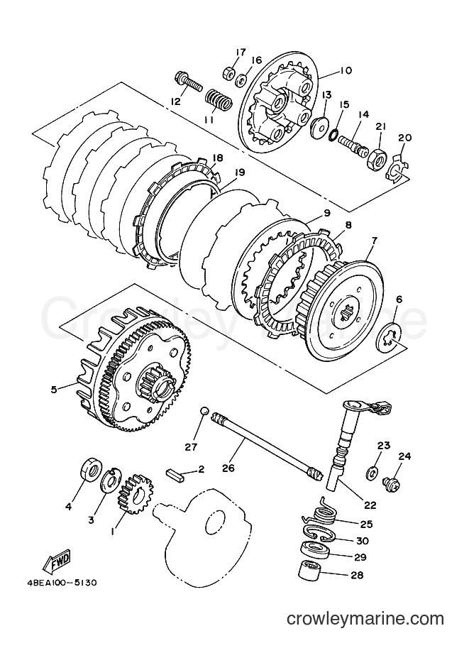 2000 Dirt Bike TT-R225 - TT-R225 (5FG6) [010] - CLUTCH