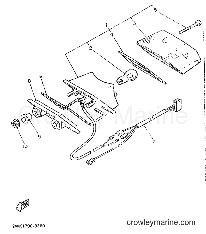 1989 Dirt Bike XT600 - XT600 (2WJ2) [999] - TAILLIGHT