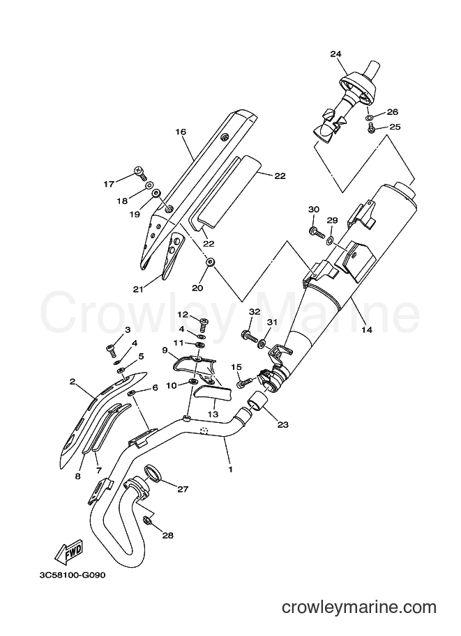 2009 Dirt Bike XT250 - XT250 (3C5F) [010] - EXHAUST
