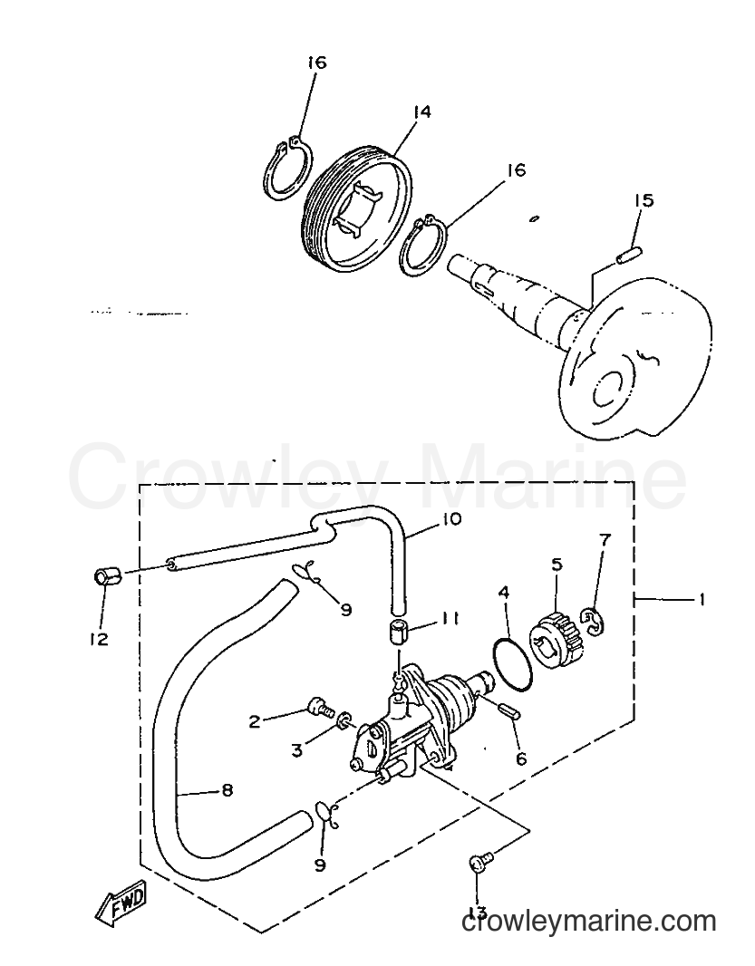 1996 Scooter CY50R - CY50R (3WG6) [999] - OIL PUMP