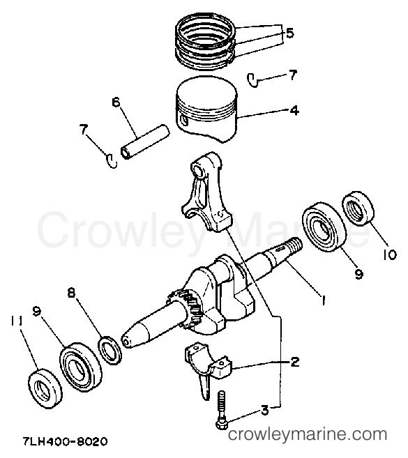 Yamaha Motors EF2500 - CRANKSHAFT - PISTON