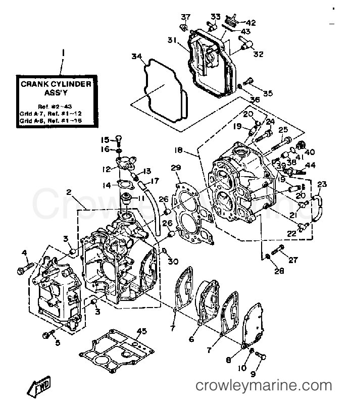 Yamaha Motors FT9.9EXH - CRANKCASE CYLINDER
