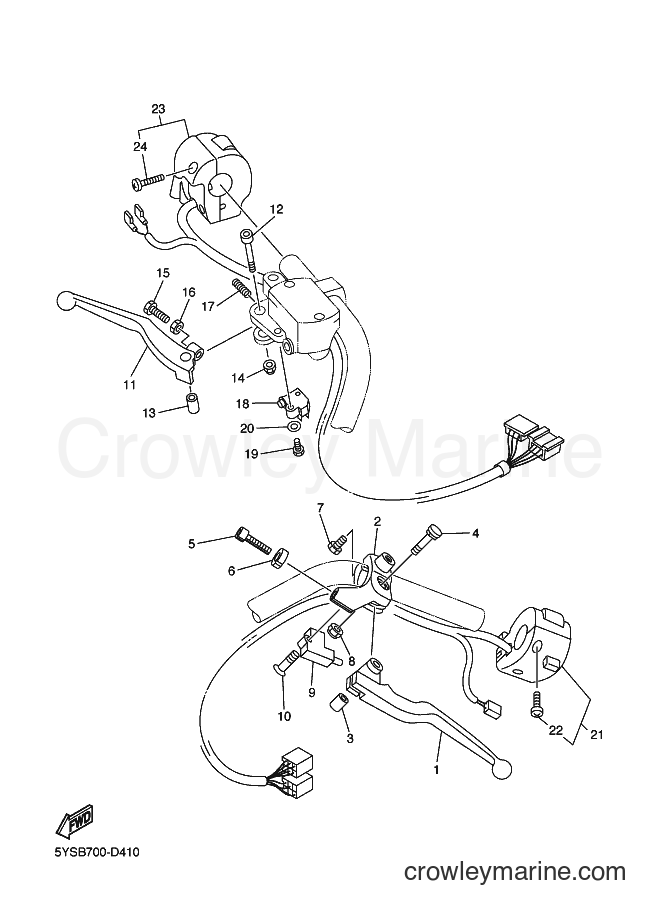 Yamaha Motors XVS1100A (5YSF) [030] - HANDLE SWITCH & LEVER