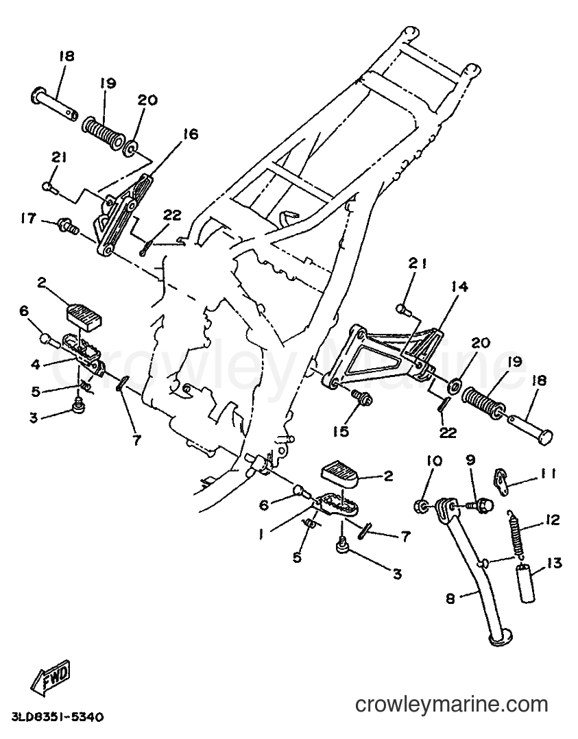 Yamaha Motors XTZ750 (4PY1) [999] - STAND & FOOTREST
