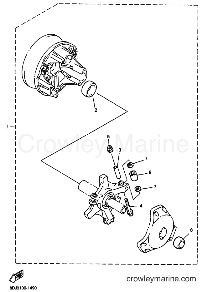 Yamaha Motors VX700LT (8ED3) [040] - ALTERNATE (DRIVE)