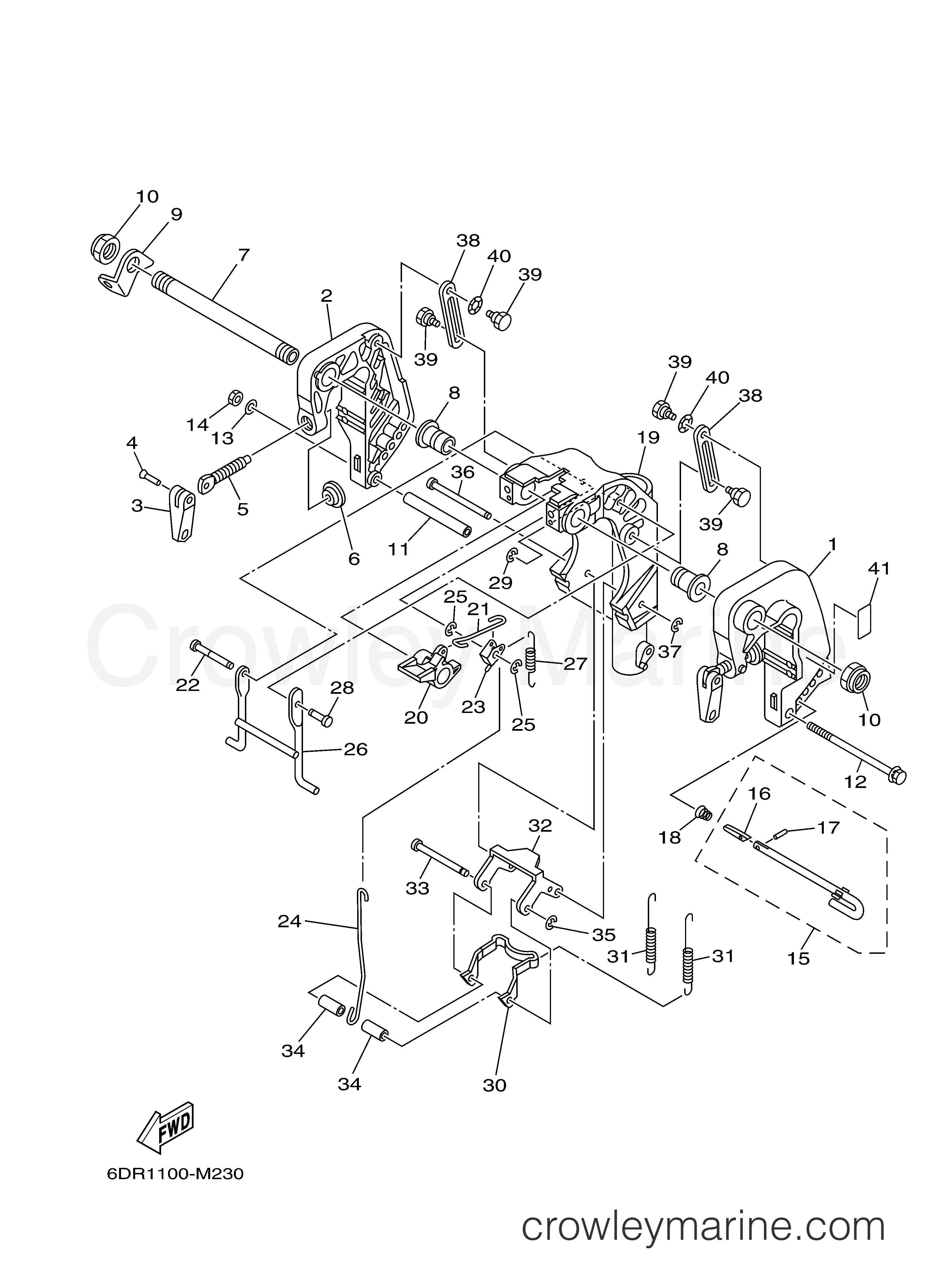 Yamaha Motors F9.9LMHB - BRACKET 1