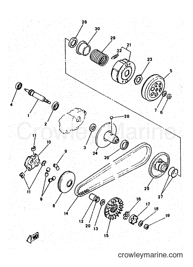1997 Scooter YN50 - YN50 (5BX2) [010] - CLUTCH