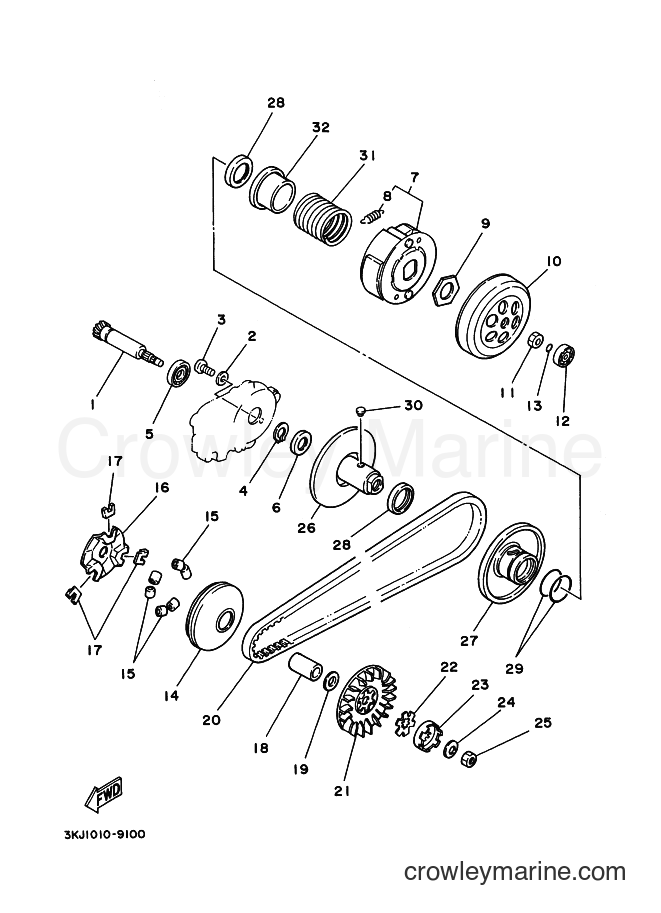 1991 Scooter CY50 - CY50 (3YE1) [999] - CLUTCH