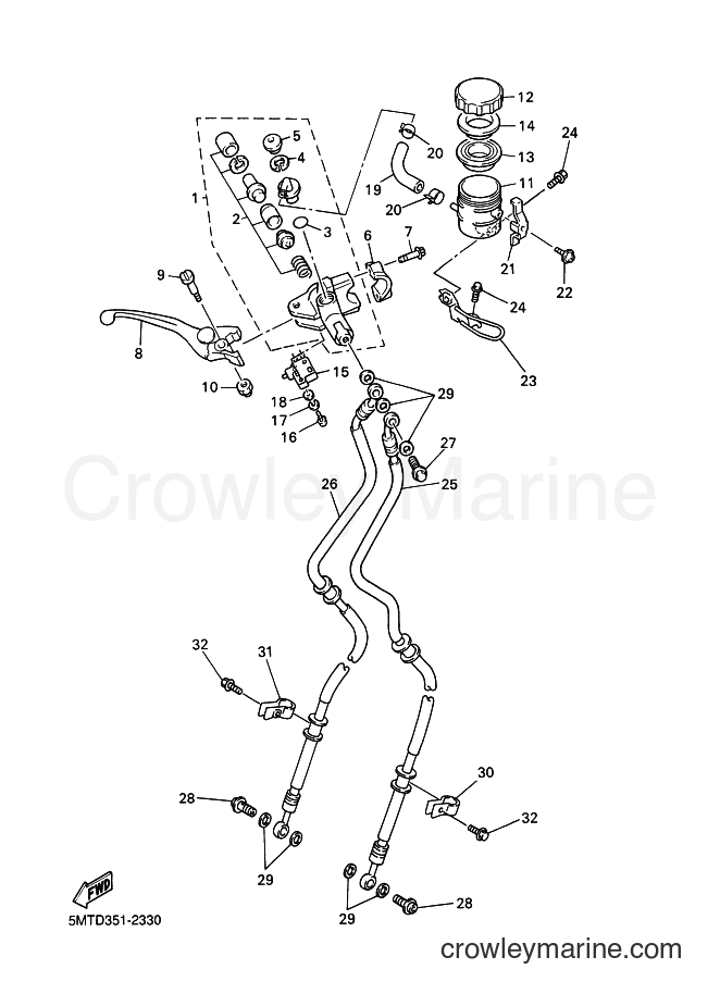 2002 Sport Bike YZF-R6 - YZF-R6 (5MTB) [100] - FRONT MASTER CYLINDER