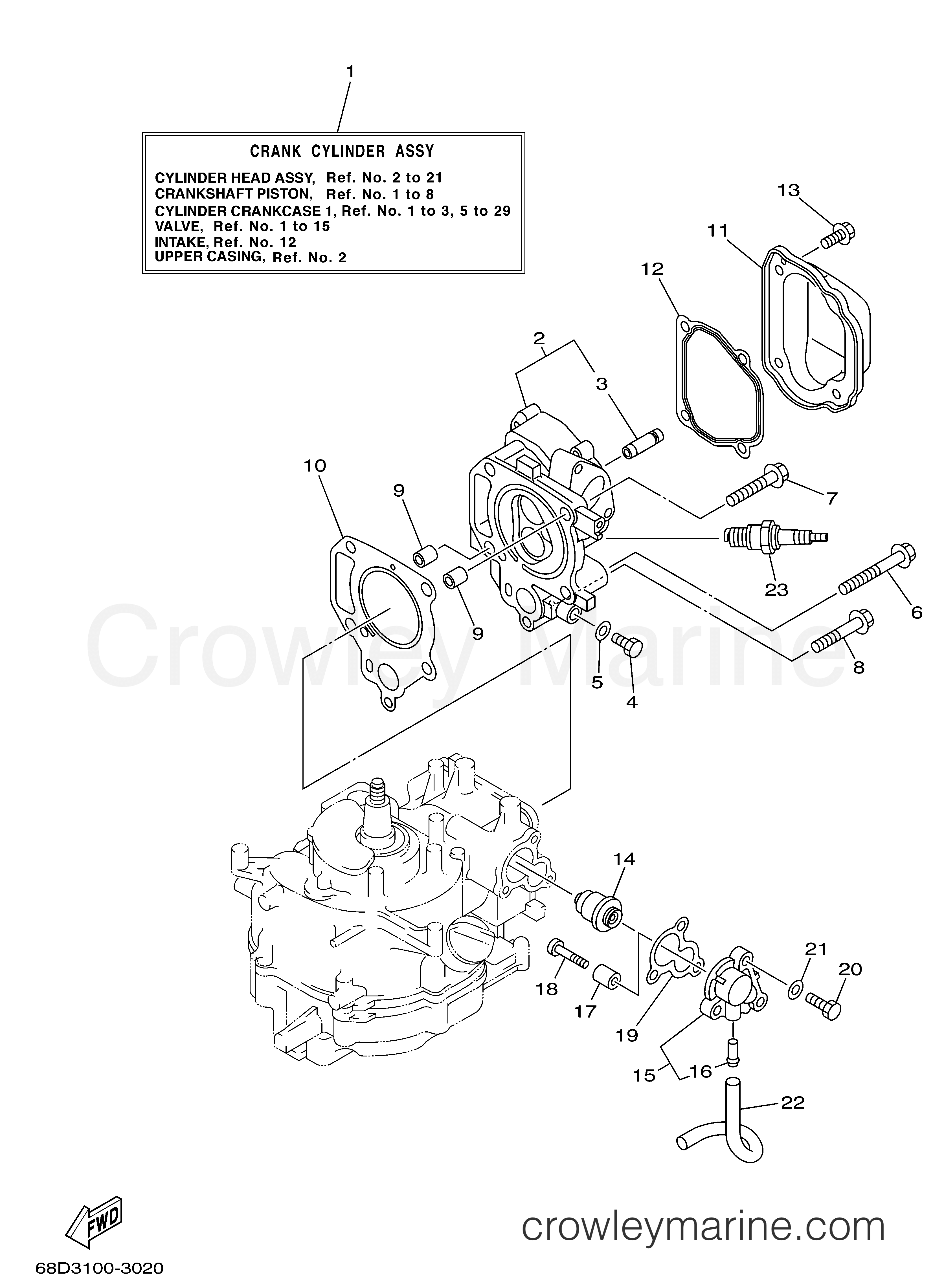 Yamaha Motors F4MLHD - CYLINDER HEAD ASSY