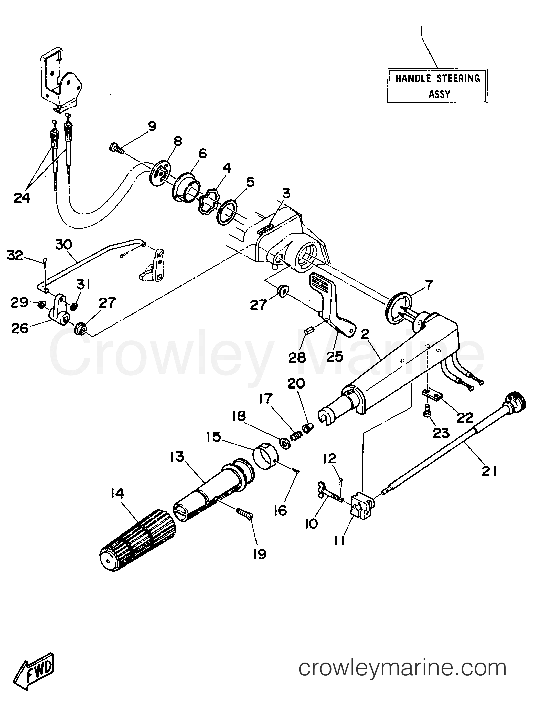 Yamaha Motors 30ELRT - STEERING